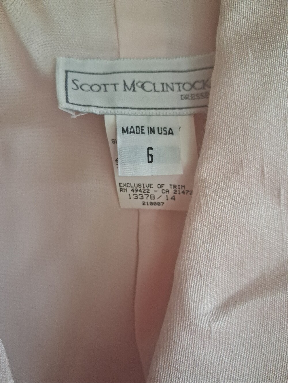 Vintage Scott McClintock Pale Pink Tailored Jacket And Skirt - Picture 3 of 6